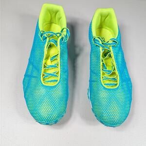 ASICS Cleats Womens Size 11 Yellow Blue Dirt Diva G156N Cross Country Shoes